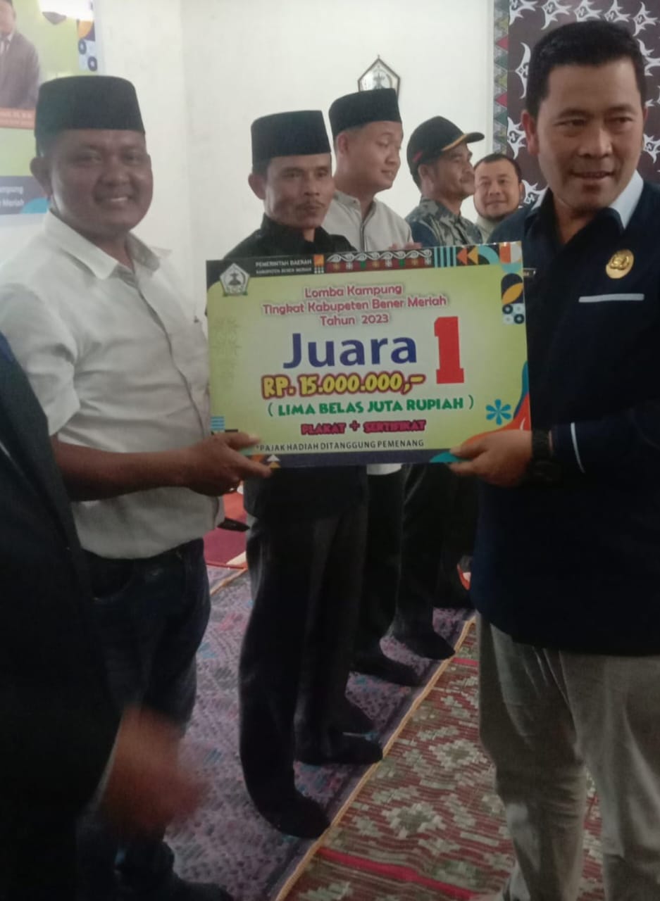 juara lomba kampung tingkat kabupaten bener meriah tahun 2023